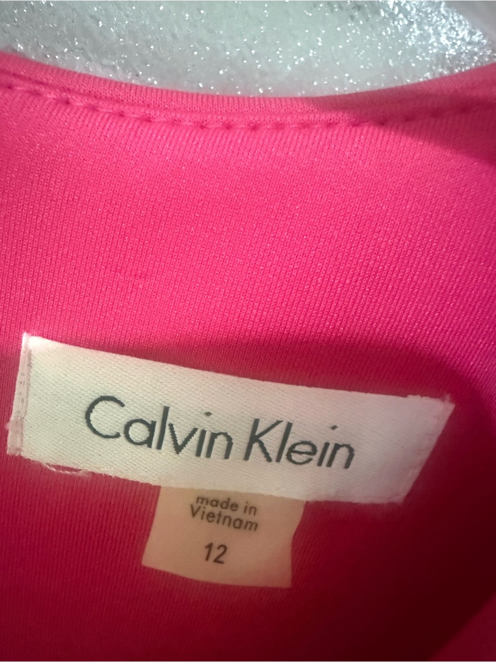 Calvin Klein Sleeveless Hot Fitted Pink Sheath Dress - Size 12 - Picture 4 of 4